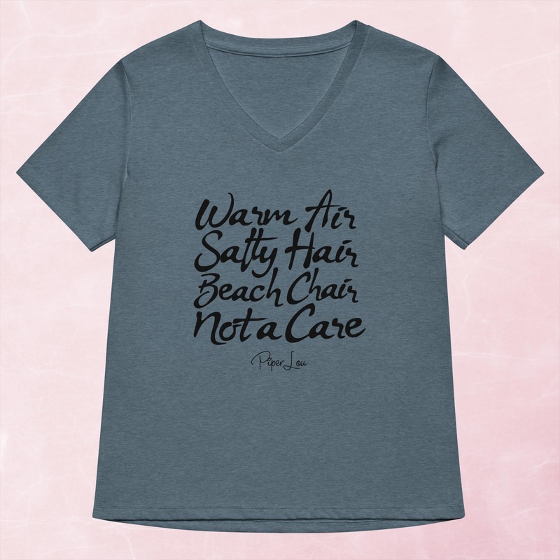 Warm Air Salty Hair Women’s Graphic V-Neck