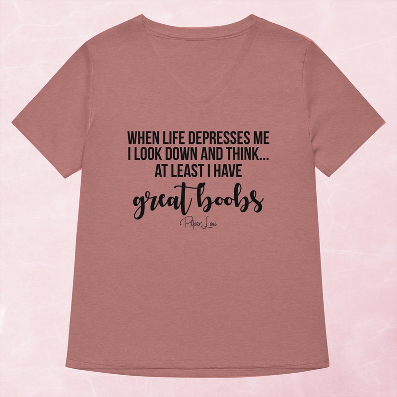 At Least I Have Great Boobs Women’s Graphic V-Neck