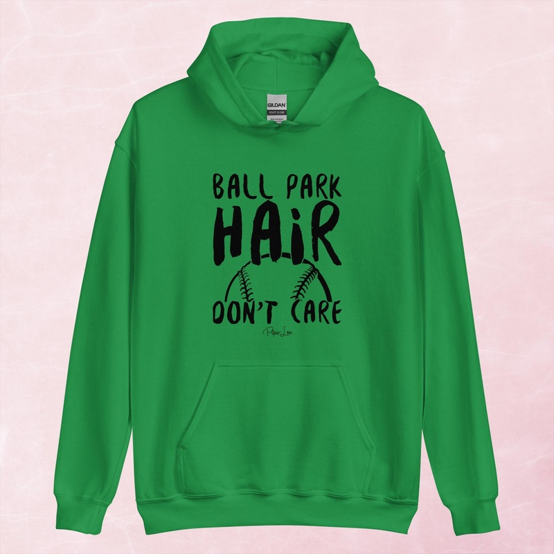 Ball Park Hair Don’t Care Graphic Hoodie
