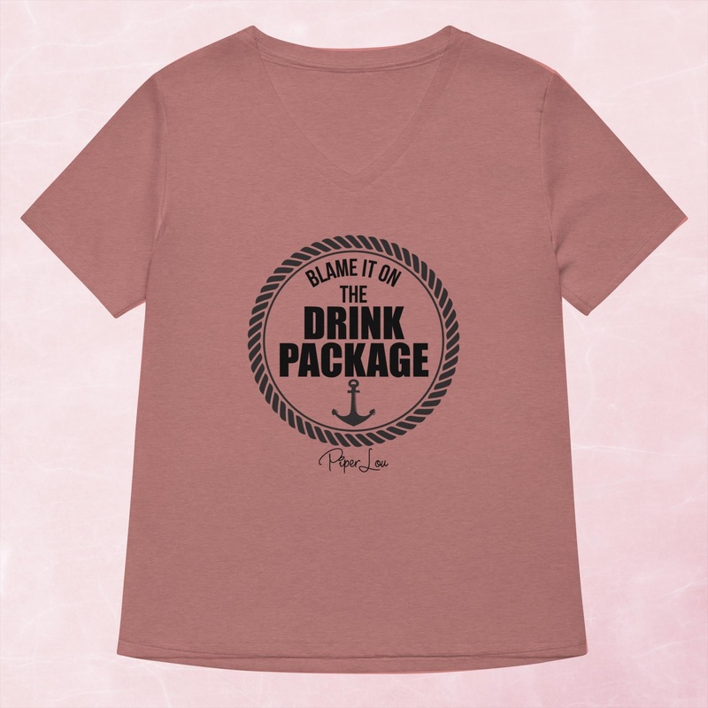 Blame It On The Drink Package Women’s Graphic V-Neck