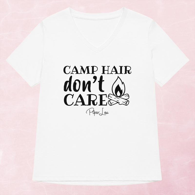 Camp Hair Don’t Care Women’s Graphic V-Neck