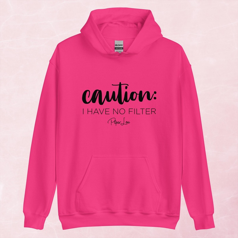 Caution I Have No Filter Graphic Hoodie
