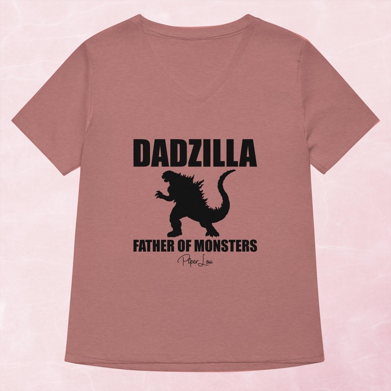 Dadzilla Father Of Monsters Women’s Graphic V-Neck