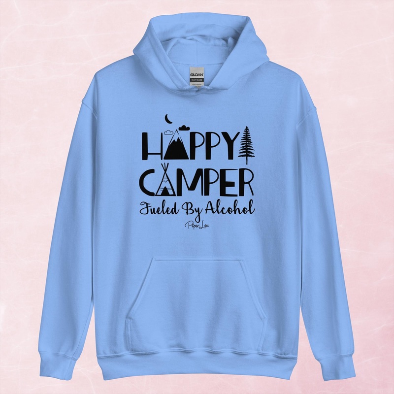 Happy Camper Fueled by Alcohol Graphic Hoodie