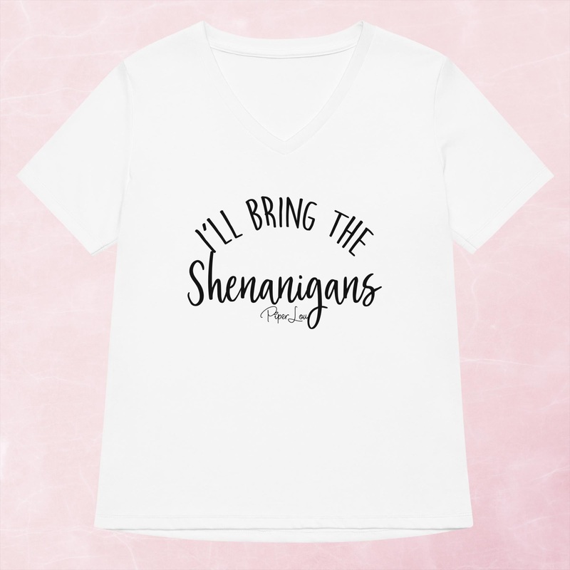 I’ll Bring The Shenanigans Boutique Women’s Graphic V-Neck