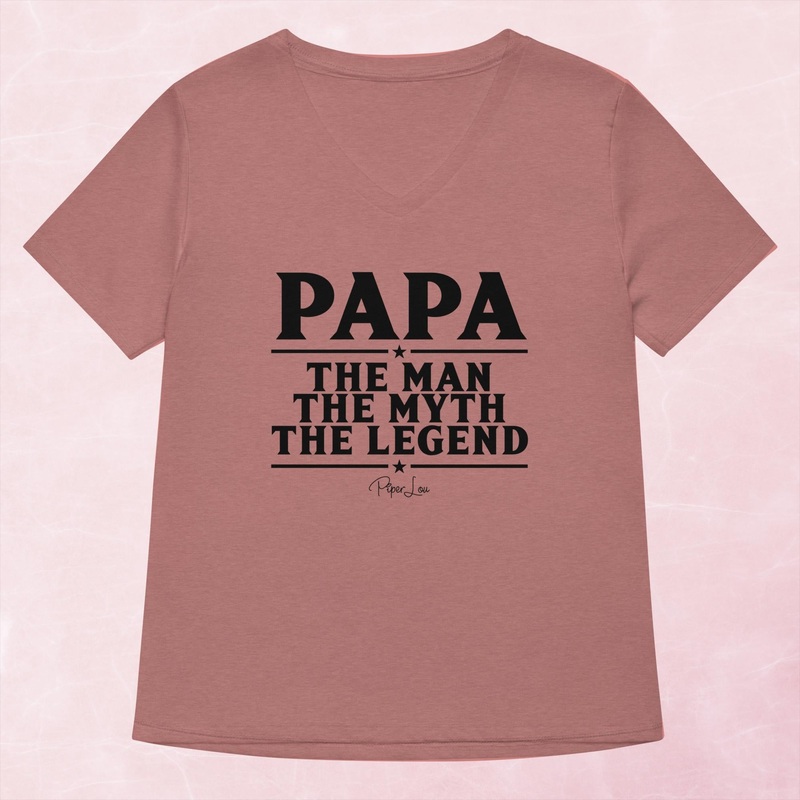 Papa The Man The Myth Women’s Graphic V-Neck