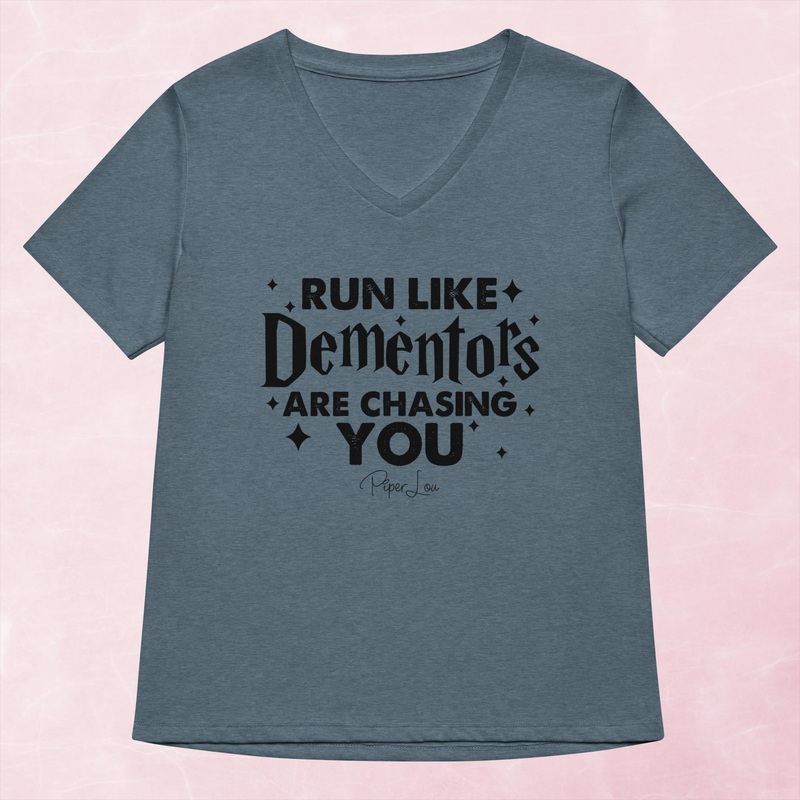 Run Like Dementors Are Chasing You Women’s Graphic V-Neck