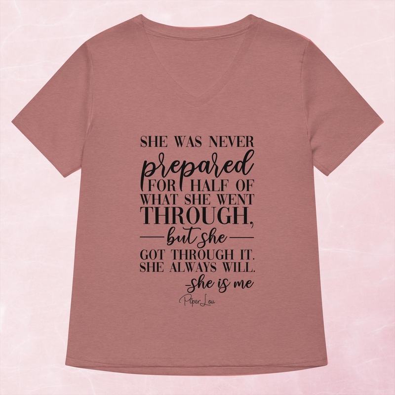 She Was Never Prepared Women’s Graphic V-Neck