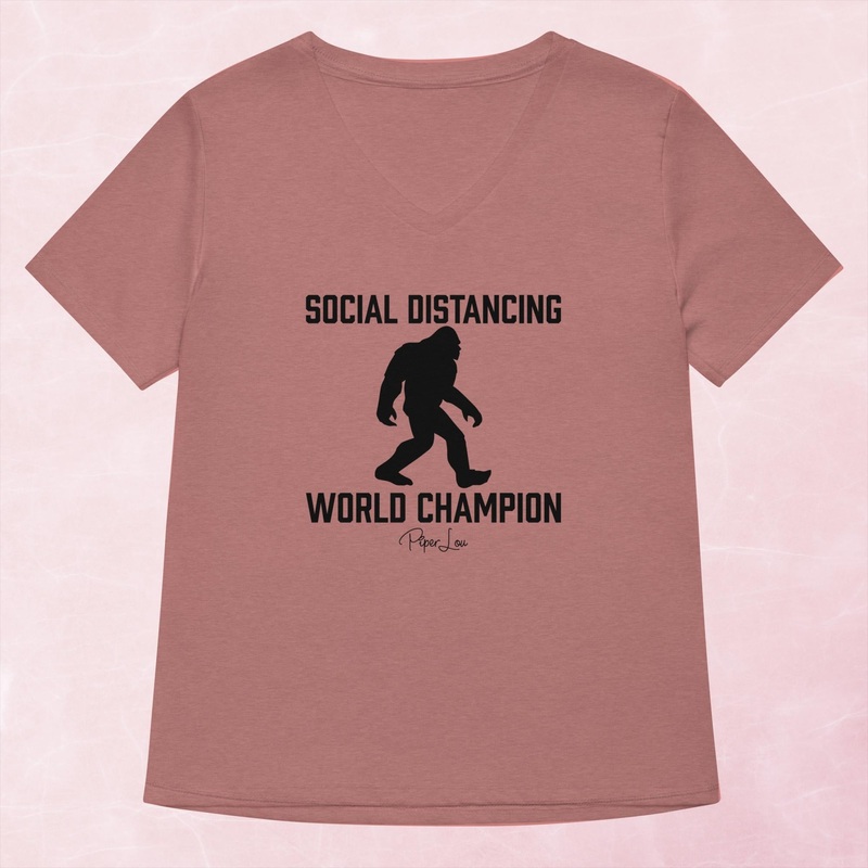 Social Distancing World Champion Women’s Graphic V-Neck
