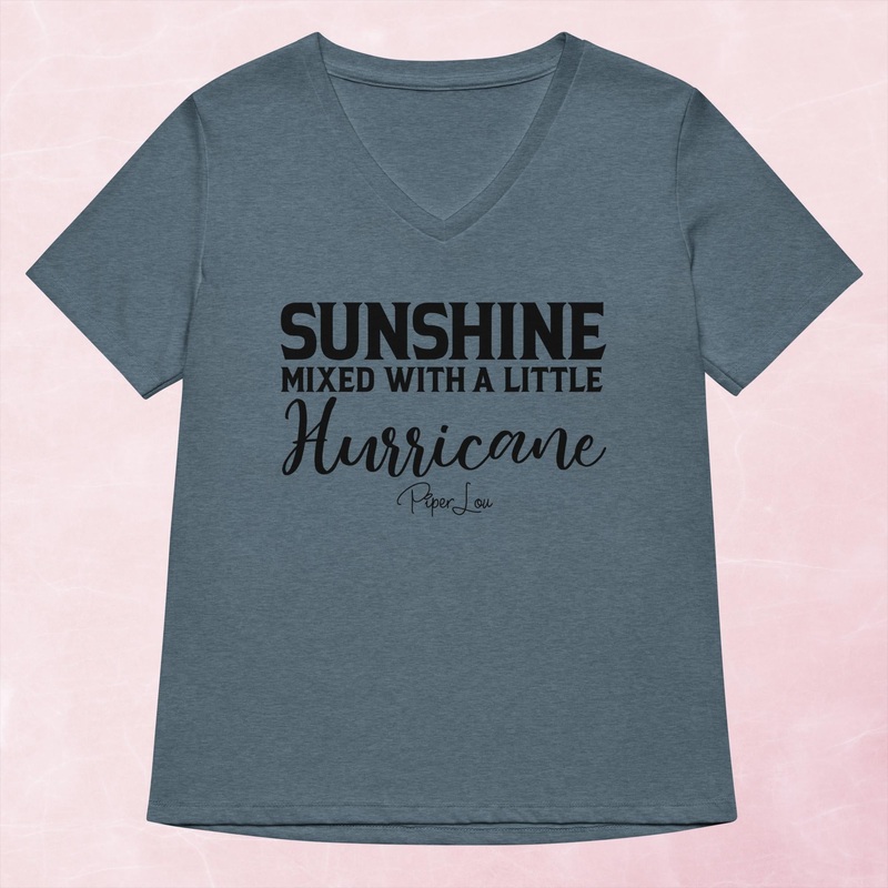 Sunshine Mixed With A Little Hurricane Women’s Graphic V-Neck