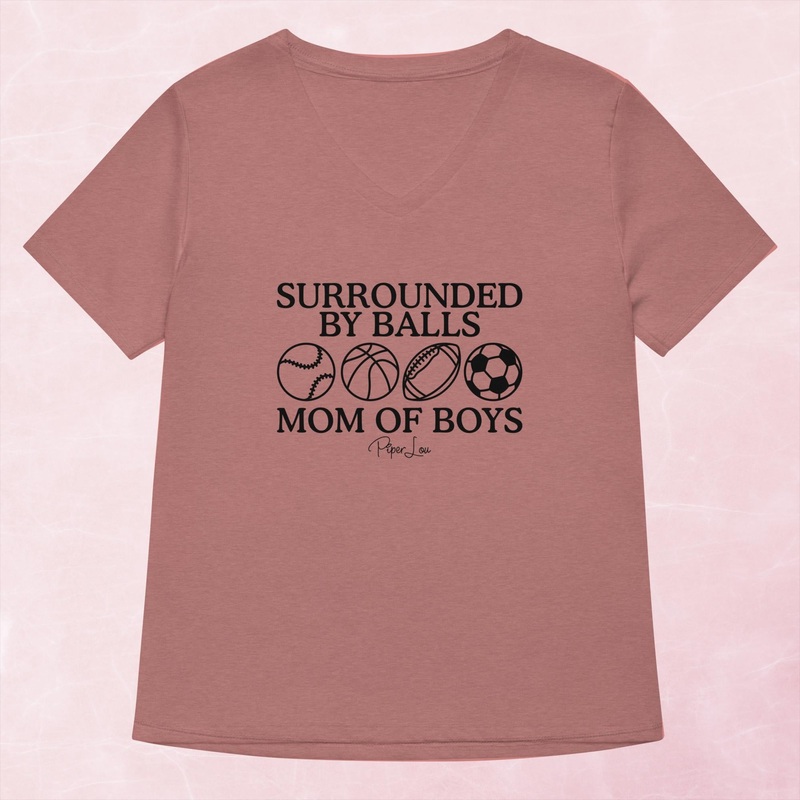 Surrounded By Balls Women’s Graphic V-Neck