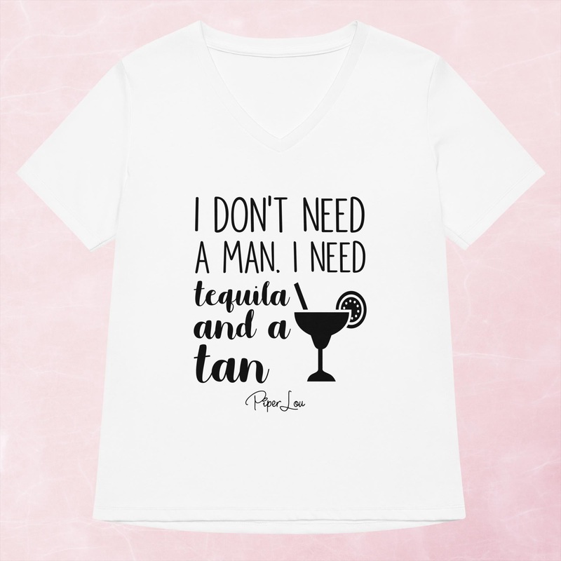 Tequila And A Tan Women’s Graphic V-Neck