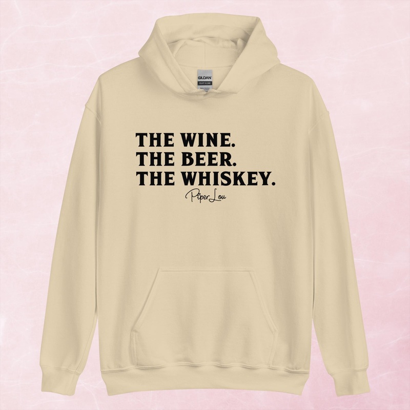 The Wine The Beer The Whiskey Graphic Hoodie