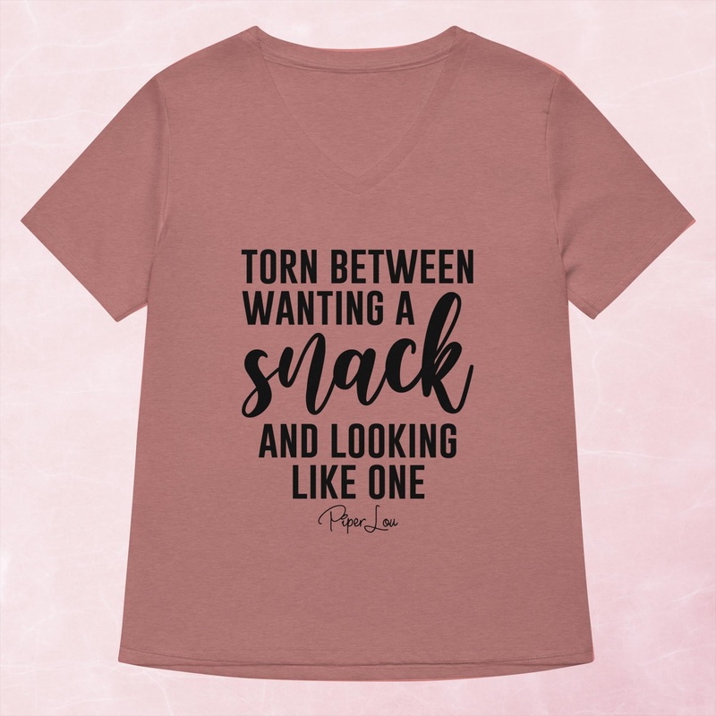Torn Between Wanting A Snack Women’s Graphic V-Neck