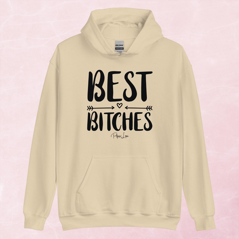 Best Bitches Graphic Hoodie|Red|Heliconia|Irish Green|Orange|Military Green|Carolina Blue|Gold|Sand|Light Pink|Ash|White|S|M|L|XL|2XL|3XL|4XL|5XL