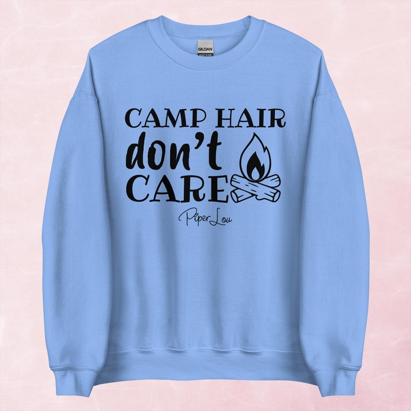 Camp Hair Don’t Care Graphic Crewneck Sweatshirt