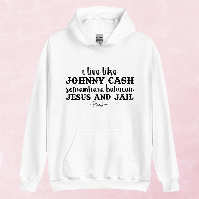 I Live Like Johnny Cash Graphic Hoodie