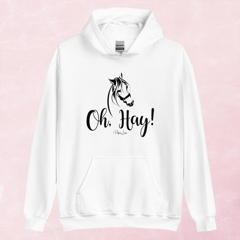 Oh Hay Graphic Hoodie|Red|Heliconia|Irish Green|Orange|Military Green|Carolina Blue|Gold|Sand|Light Pink|Ash|White|S|M|L|XL|2XL|3XL|4XL|5XL