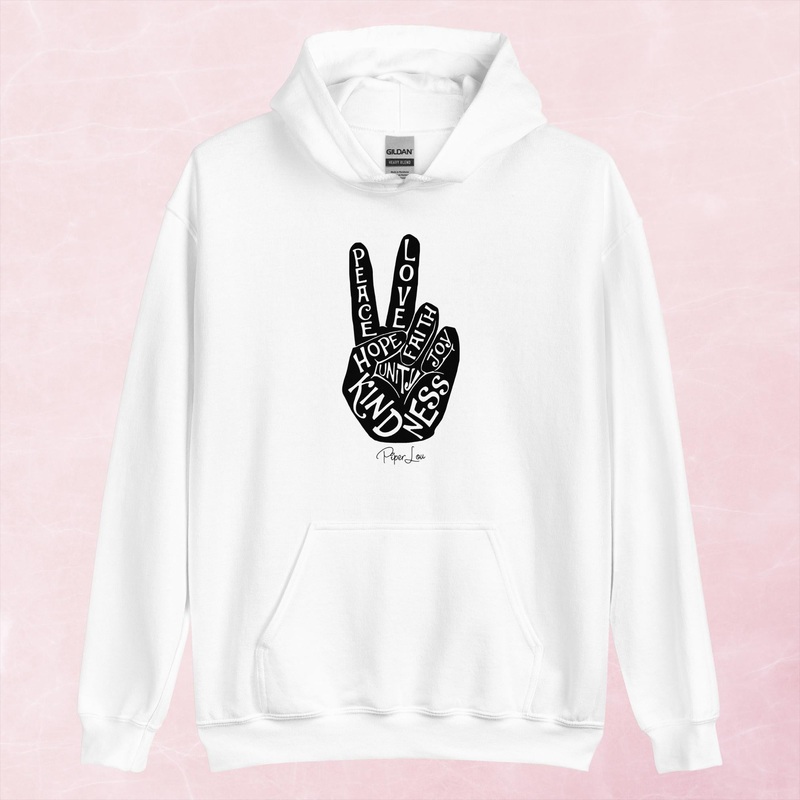 Peace Love Hope Faith Joy Graphic Hoodie