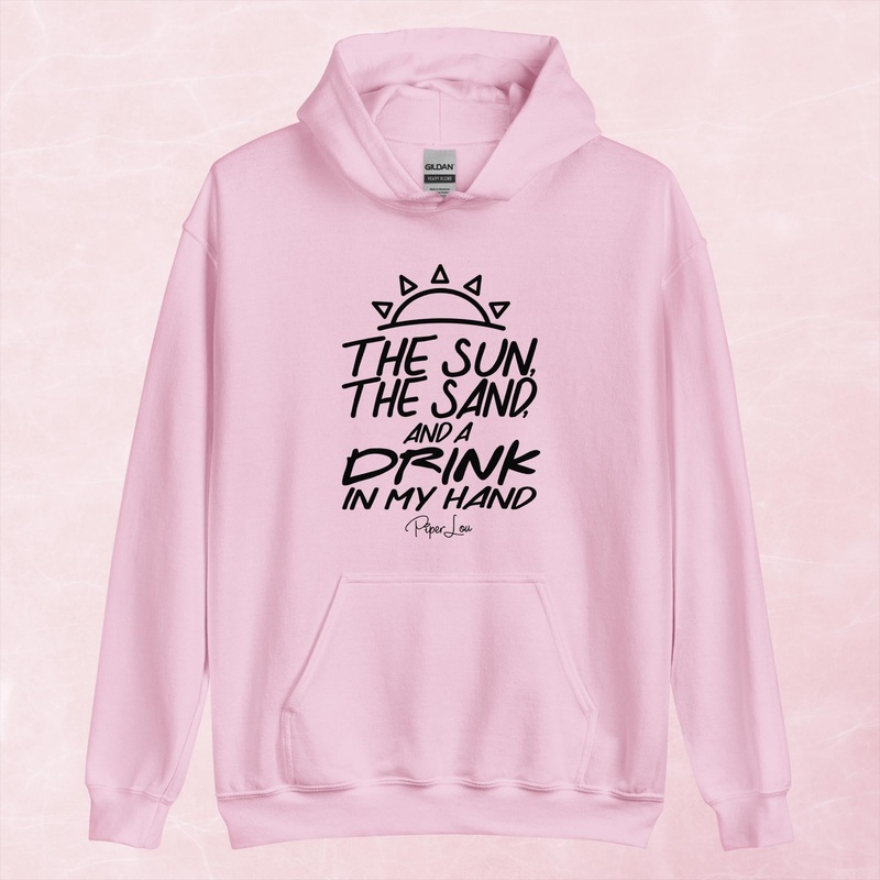The Sun The Sand And A Drink In My Hand Graphic Hoodie