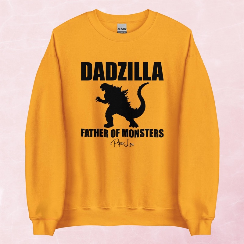 Dadzilla Father Of Monsters Men’s Apparel Graphic Crewneck Sweatshirt