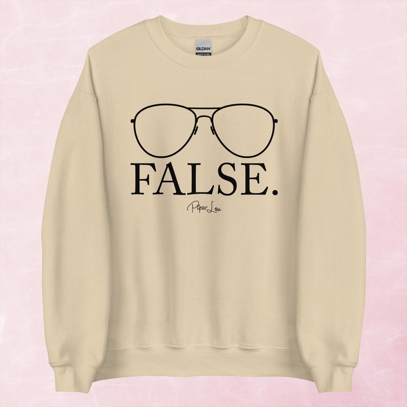False Glasses Graphic Crewneck Sweatshirt
