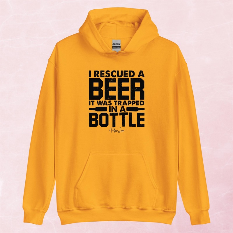 I Rescued A Beer Men’s Apparel Graphic Hoodie