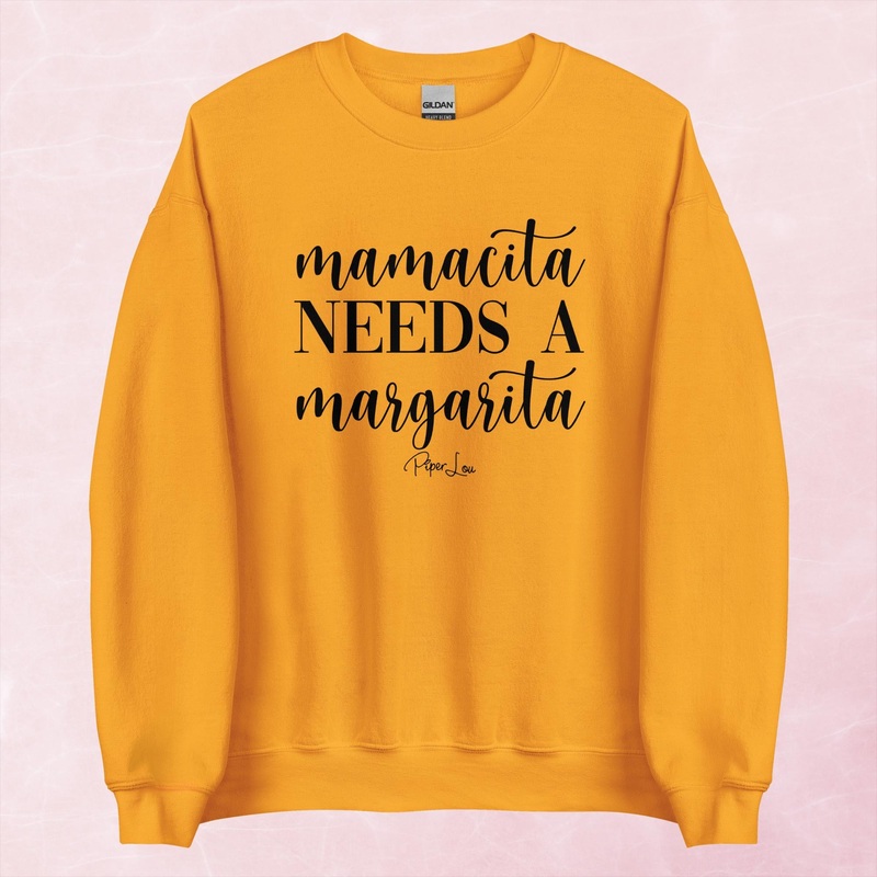 Mamacita Needs A Margarita Graphic Crewneck Sweatshirt