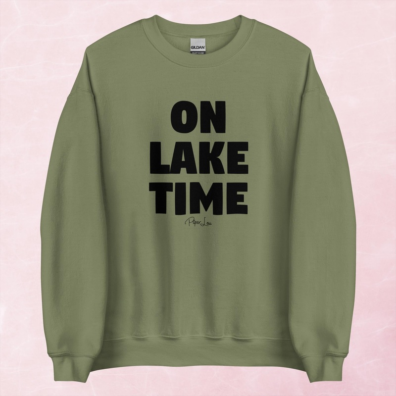 On Lake Time Graphic Crewneck Sweatshirt