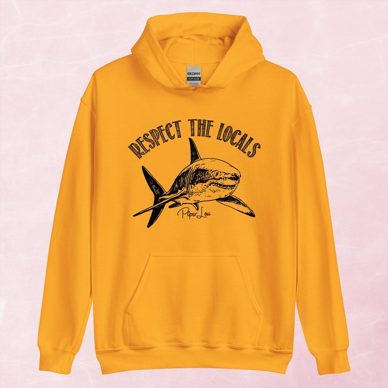 Respect The Locals Shark Graphic Hoodie