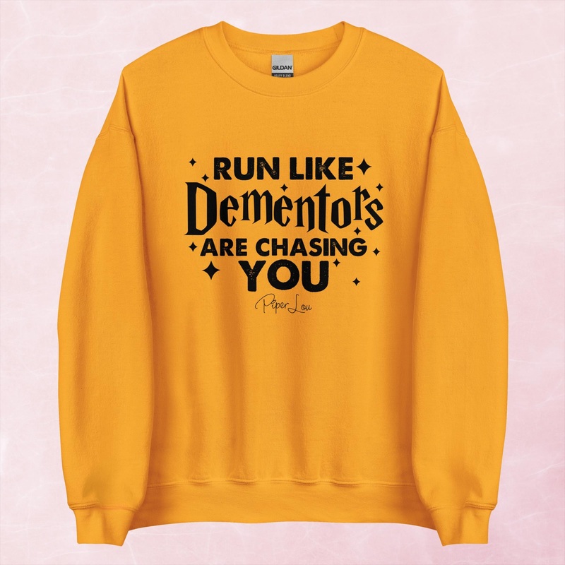 Run Like Dementors Are Chasing You Graphic Crewneck Sweatshirt