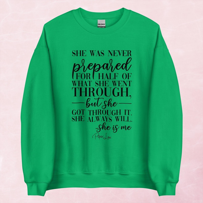 She Was Never Prepared Graphic Crewneck Sweatshirt