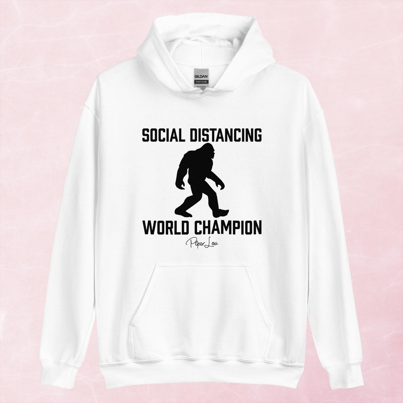 Social Distancing World Champion Graphic Hoodie