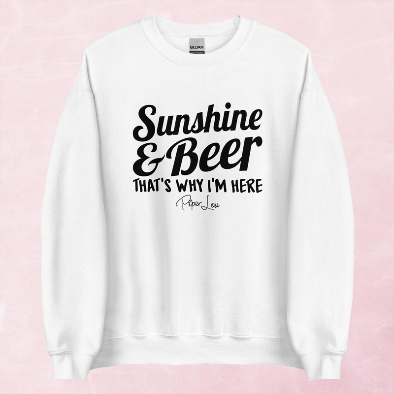 Sunshine And Beer Graphic Crewneck Sweatshirt