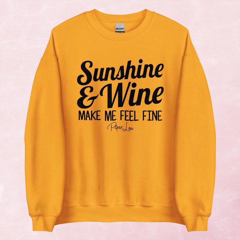 Sunshine And Wine Graphic Crewneck Sweatshirt