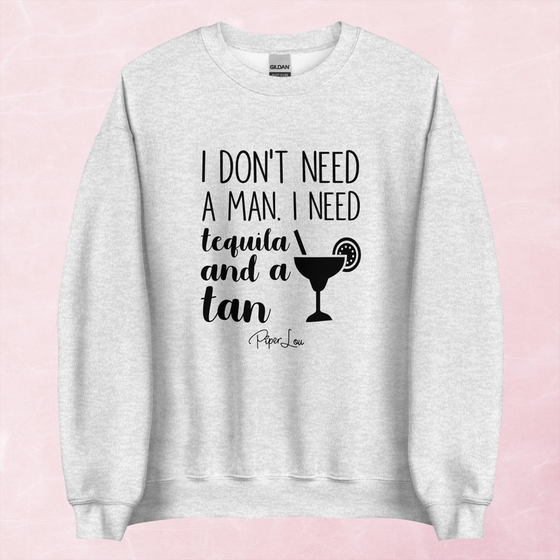 Tequila And A Tan Graphic Crewneck Sweatshirt
