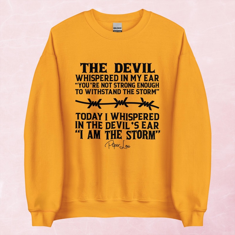 The Devil Whispered In My Ear Graphic Crewneck Sweatshirt
