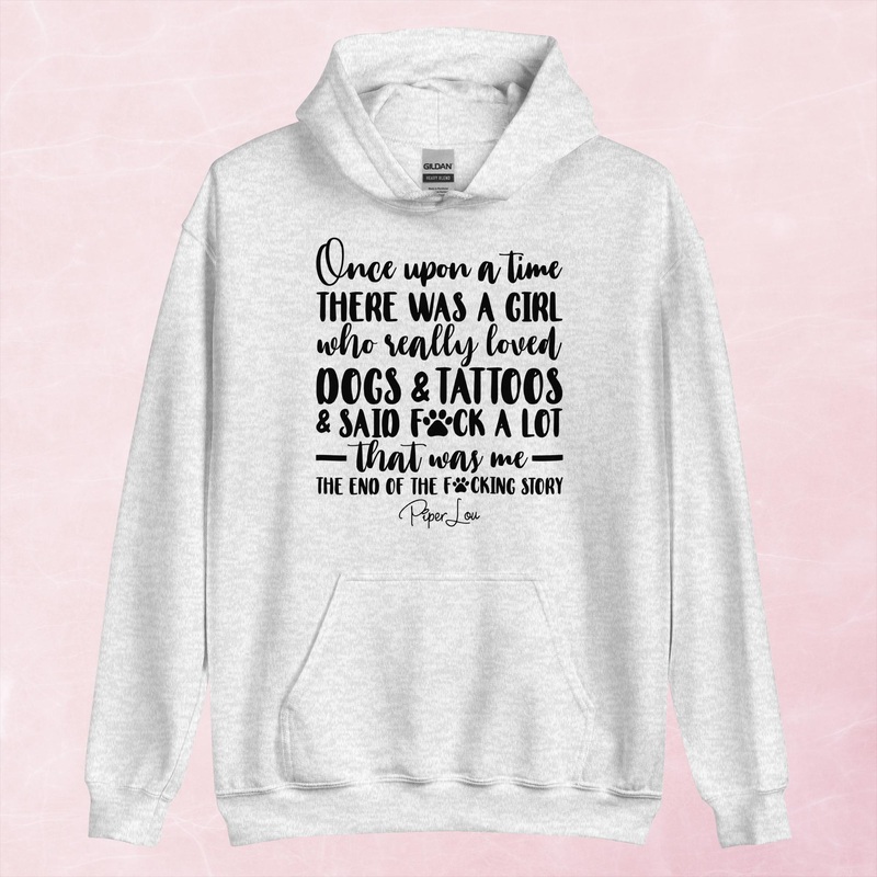 A Girl Who Really Loved Dogs And Tattoos Graphic Hoodie