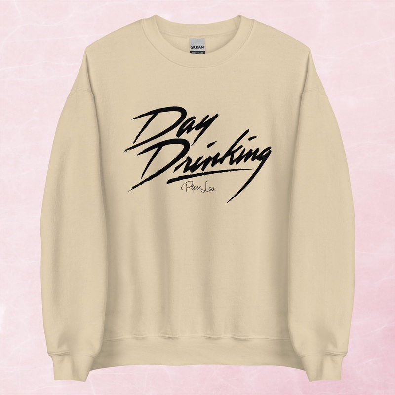 Day Drinking Graphic Crewneck Sweatshirt