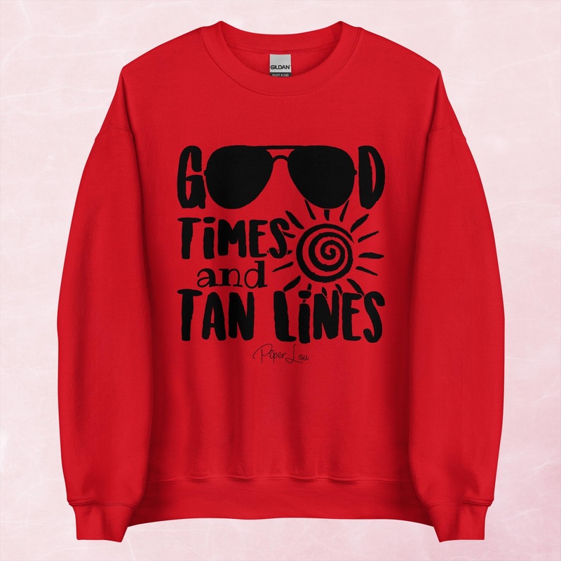 Good Times And Tan Lines Graphic Crewneck Sweatshirt