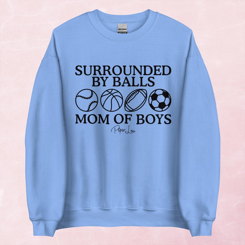 Surrounded By Balls Graphic Crewneck Sweatshirt