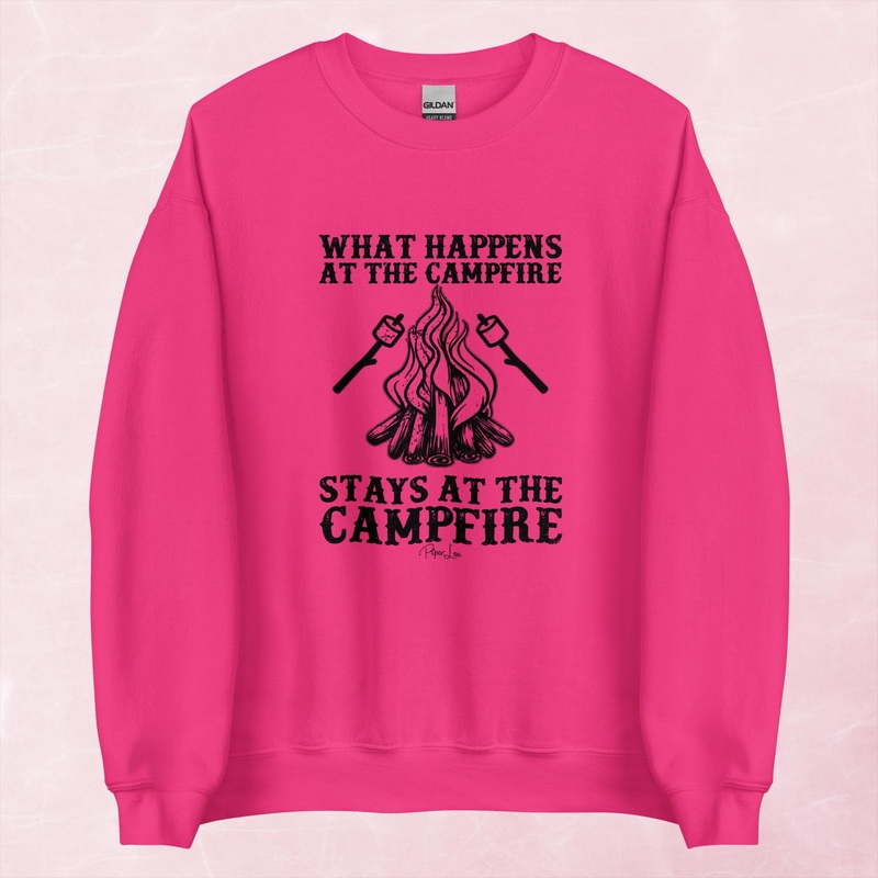What Happens At The Campfire Graphic Crewneck Sweatshirt