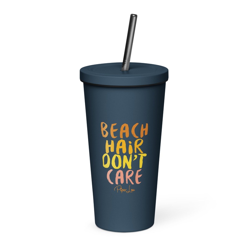 Beach Hair, Don’t Care 20oz Burst Tumbler + Straw