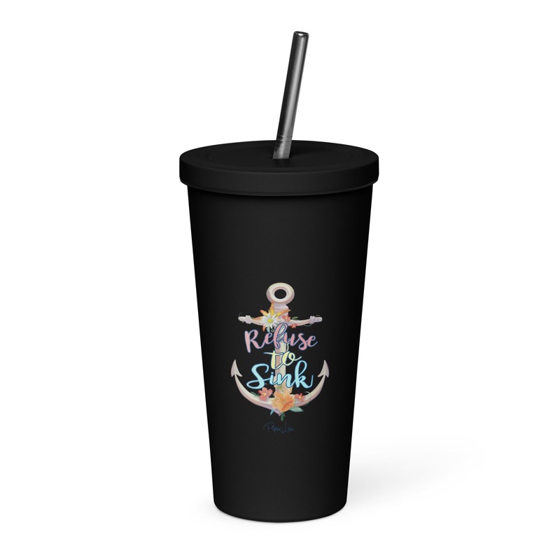 Refuse To Sink 20oz Burst Tumbler + Straw