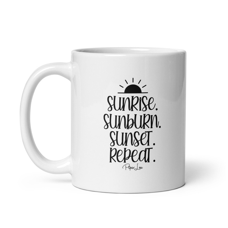 Sunrise Sunburn Sunset Repeat Ceramic Coffee Mug