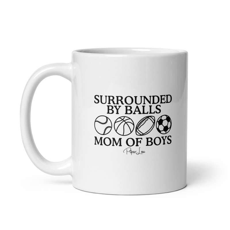 Surrounded By Balls Ceramic Coffee Mug