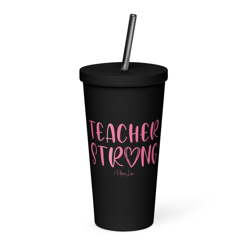 Teacher Strong 20oz Burst Tumbler + Straw