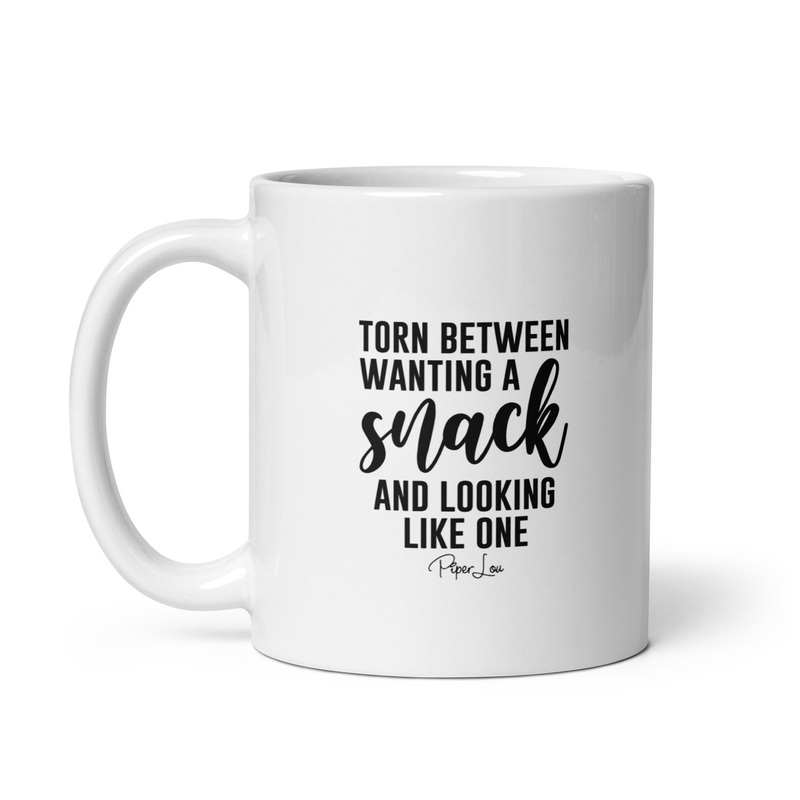 Torn Between Wanting A Snack Ceramic Coffee Mug