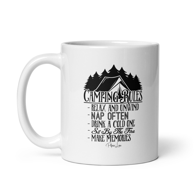 Camping Rules Ceramic Coffee Mug