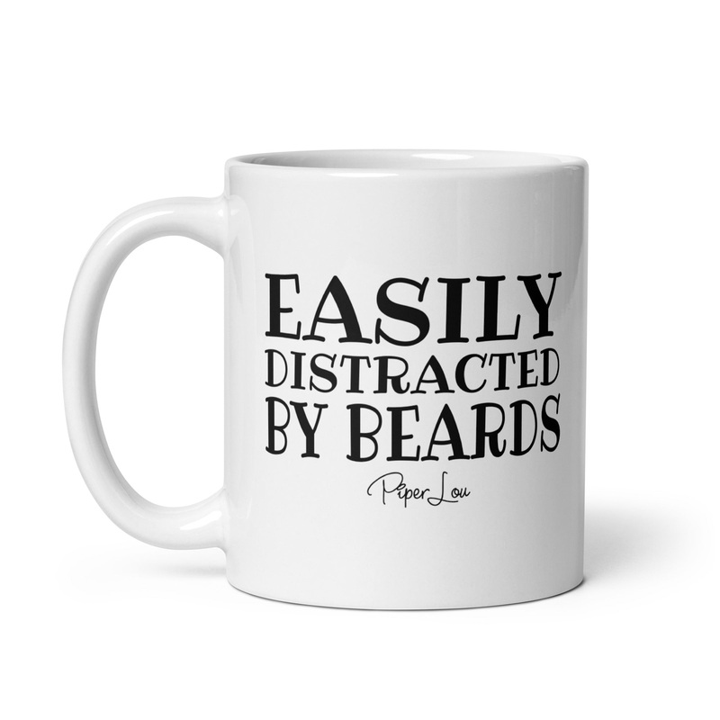Easily Distracted By Beards Ceramic Coffee Mug